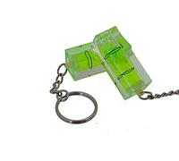 Lot de 2 mini porte-clés en acrylique - Niveau de suspension - Niveau de poche - Niveau à bulle - Magnétique - Vert (sans magnétisme)