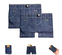 Lot de 2 mini portefeuille à poches pour jeans, sac à main fin et compact à deux volets, style pantalon rétro avec fentes pour cartes, clés et espèces, petit portefeuille de voyage pour femme