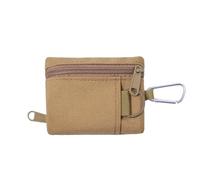 Lot de 2 mini portefeuilles EDC Molle pour homme - Portable - Porte-clé - Porte-monnaie - Sac de chasse avec fermeture éclair - Sac multifonction, Couleur boue., Taille unique
