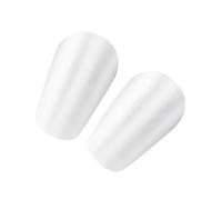 Lot de 2 mini protège-tibias de football légers pour garçons et enfants Blanc Taille S 10 x 6 cm