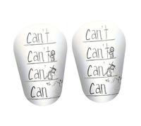 Lot de 2 mini protège-tibias d'entraînement de football pour enfants, garçons et filles, taille S, lettres blanches et noires