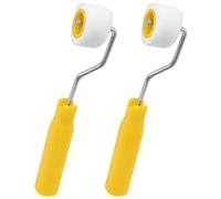 Lot de 2 mini rouleaux de peinture de 1,2 cm pour retouches sur les bords ou les coins, petits pinceaux en laine, petit outil de peinture