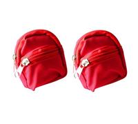 Lot de 2 mini sacs à dos de poupée rouge pour maison de poupée, accessoire d'école pour décoration de maison de poupée à l'échelle 1/6, modèle de mini sac d'école, accessoires de maison de poupée