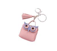 Lot de 2 mini sacs à main en cuir synthétique avec motif hibou mignon pour femme, rose, Taille unique