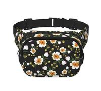 Lot de 2 mini sacs de taille carrés à double couche réglables pour exercice, course à pied, voyage, randonnée, noir, One Size