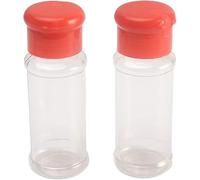 Lot de 2 mini salières et poivrières rouges pour le camping, pour pique-nique, travail, boîte à déjeuner et autres épices grossières, 100 ml chacune