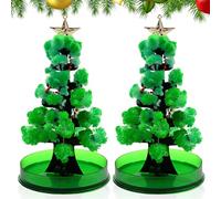Lot de 2 Mini Sapin de Noel Papier, Arbre Magique Sapin de Noël Enfant, DIY Magic Tree Arbre Magique Jouet Jouet créatif pour Enfants Mini Sapin de Noël Artificiel Arbremagique pour Enfant