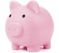 Lot de 2 mini tirelires pour enfants - En forme de cochon mignon - Pour ranger des pièces de monnaie, de l'argent liquide, etc. (rose, bleu)