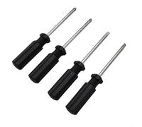 Lot de 2 mini tournevis avec fente et tête cruciforme de 4 mm - Outil à main pour réparation de maison, petit appareil, démontage de jouets (compatible (4 pièces)