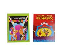 Lot de 2 mini tours de livre de coloriage magiques - Accessoires d'illusion amusants pour enfants et débutants, gadget de poche pour performance comique