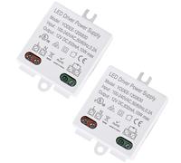 Lot de 2 Mini Transformateurs LED 12 V/DC 10 W, 100-240 V vers 12 V CC Tension Constante pour Lampes et Bandes LED, Sans Exigences de Charge Minimale