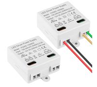 Lot de 2 mini transformateurs LED 12 V/DC : AC 230 V vers DC 12 V 850 mA Transformateur, mini transformateur, mini transformateur lampes et bandes Petit et plat sans exigences de charge minimale