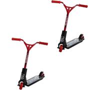 Lot de 2 mini trottinettes à deux roues pour entraînement des doigts - Mini planche à roulettes Finger Tech Deck Skatepark - Nouveauté et amusement (rouge aléatoire)