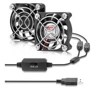 Lot de 2 mini ventilateurs USB 50 mm avec 3 niveaux de vitesse 5 V pour PC,aquarium,Raspberry Pi,refroidissement de radiateur