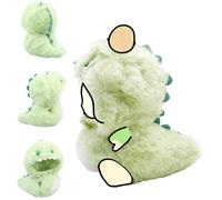 Lot de 2 mini vêtements en peluche - 17 cm - Vert - Pour poupée - Costume de dinosaure - Grand vêtement de poupée amovible - Chapeau en peluche mignon et kawaii vert monstre (sans poupée)
