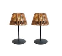 Lot de 2 minis lampes de table LED sans fil blanc dimmable TWINS RAFFY H23.5cm