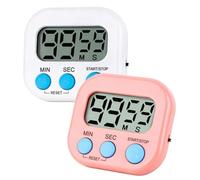 Lot de 2 minuteries électroniques, grand écran facile à régler, multifonction, magnétique, support, crochet - Fournitures pour enseignants indispensables pour la salle de pprentissage