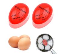 Lot de 2 minuteurs à œufs pour faire bouillir les œufs, minuteur à changement de couleur, indicateur de changement de couleur, œufs à la coque, doux, moyen et dur, sensible à la chaleur, durable,