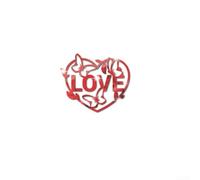 Lot de 2 miroirs muraux en acrylique en forme de papillon et de cœur, dos autocollant pour un placement facile, ajoute une touche moderne et minimaliste à n'importe quelle pièce (rouge 75 g)