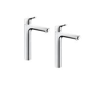 Lot de 2 mitigeur de lavabo Focus H230 avec tirette chromé