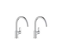 Lot de 2 mitigeurs cuisine Bauloop chromé