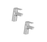 Lot de 2 mitigeurs lavabo Aimé avec vidage chromé