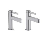 Lot de 2 mitigeurs lavabo Finoris 110 avec bonde Push-Open chromé
