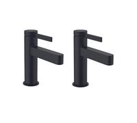Lot de 2 mitigeurs lavabo Finoris 110 avec bonde Push-Open noir mat