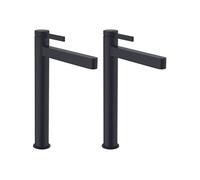 Lot de 2 mitigeurs lavabo Finoris 260 + bonde Push-Open Noir mat