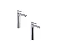 JACOB DELAFON Lot de deux mitigeurs lavabo haut Aleo+ sans bonde de vidage