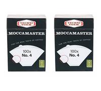 Lot de 2 Moccamaster Filtres papier blanc N°4 - Boite de 100 filtres