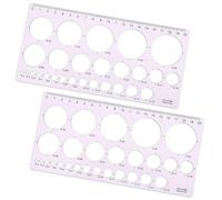 Lot De 2 Modèle De Pochoir De Cercle, Pochoirs De Cercle Pour Dessiner, Modèles De Dessins Règles De Dessin, Géométrique Ronde Pour Bureau Et École Construction (Rose)