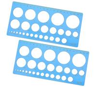 Lot De 2 Modèle De Pochoir De Cercle, Pochoirs De Cercle Pour Dessiner, Modèles De Dessins Règles De Dessin, Géométrique Ronde Pour Bureau Et École Construction (Bleu)