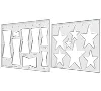 Lot de 2 modèles de toupie pour le travail du bois, gabarit de défonceuse décoratif, motif papillon et étoile