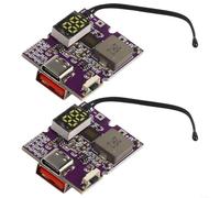 Lot de 2 modules de banque d'alimentation 22 5 W - Charge rapide avec affichage numérique - Fonctions de charge sûres pour appareils C affichage numérique)