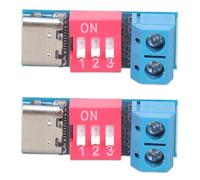Lot de 2 modules de déclenchement USB de type C avec réglage multiprotocole et tension pour des opérations sûres et efficaces Protocoles de charge rapide