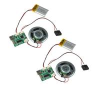 Lot de 2 modules de musique pour cartes d'anniversaire à faire soi-même - 16 Mo - Module sonore activé par bouton poussoir avec haut-parleur, USB de type C, enregistrement facile pour vœux