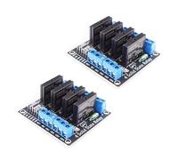 Lot de 2 modules de relais à 4 canaux 5 V CC - Compatible avec Arduino et Raspberry Pi, carte de relais de commutation à faible niveau