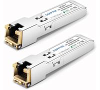 Lot de 2 modules Gigabit SFP Copper RJ45 10/100/1000BASE-T SFP vers RJ45 Mini-GBIC pour Cisco GLC-T/SFP-GE-T,Mikrotik S-RJ01,jusqu'à 100 m