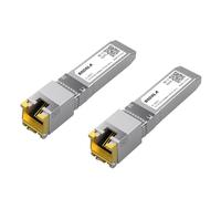 Lot de 2 modules SFP+ 10GBase-T RJ45 SFP+, SFP vers RJ45, émetteur-récepteur en cuivre SFP 10 G, compatible avec Ubiquiti UniFi, TP-Link, Mikrotik et autres commutateurs ouverts, branchable à chaud