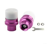 Lot de 2 moniteurs de pression des pneus de vélo électrique avec voyant lumineux LED pour valve AV, système en temps réel pour pneus de vélo et scooter, capuchon en alliage d'aluminium, lot de 2