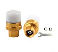 Lot de 2 moniteurs de pression des pneus de vélo électrique avec voyant lumineux LED pour valve AV, système en temps réel pour pneus de vélo et scooter, capuchon en alliage d'aluminium, lot de 2 (doré
