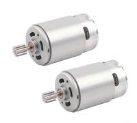 Lot de 2 moteurs électriques RS550 24 V 40 000 tr/min pour enfants, moteur à engrenages haute vitesse 24 V avec engrenage à 10 dents, construction en fil de cuivre, compatible avec la plupart des