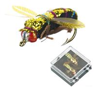 Lot de 2 mouches à truite réalistes imitation insectes appâts pour les amateurs de pêche (9-2d)