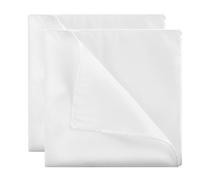 Lot de 2 mouchoirs blancs doux pour homme - Poche solide - Mouchoirs de qualité supérieure pour homme et femme - Pour entraînement de fête des pères et de Noël, blanc, non