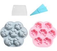 lot de 2, Moule à pattes de chat, Silicone, Moule à pattes de chien, Patte de chiot, Moule à glaçons, Moules à cire perdue en silicone, Moules à pralines, Moule à glaçons antiadhésif Pour chocolat, sa