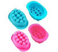 Lot de 2 Moule en Silicone de Massage, Moules Silicone Savon Moule Massage Cheveux pour la Fabrication de Savon pour Bricolage Masques Capillaires Salon Spa à la Maison