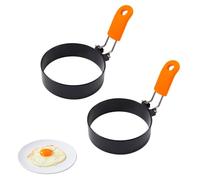 Lot de 2 Moule Oeuf Au Plat,Moules à œUfs en Acier Inoxydable,Moules à œUfs Au Plat Pour Poêle,Moule à œUfs Au Plat,Moule à œUfs Au Plat,Moule à œUfs,Moule à Crêpes,Ustensiles de Cuisine
