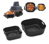 Lot de 2 Moule Silicone pour Portable Ninja Crispi Friteuse, Revêtement en Silicone Plat Accessoires pour Ninja Crispi Air Fryer 3,8L, 4-en-1, Spécialement Conçu pour Airfryer Crispy FN101