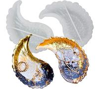 Lot de 2 moules à bijoux en forme d'aile d'ange en résine époxy et silicone, argile polymère, béton, ciment, plateau de rangement de bijoux, bougeoir, cendrier, 12,5 x 8 cm
